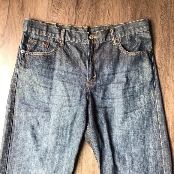 Vintage Levis 577 Jeans Womens 14 Blue Loose Straight Dark Wash Y2K Baggy Denim - Picture 2 of 10